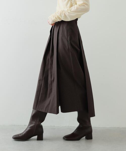 SENSE OF PLACE by URBAN RESEARCH（センスオブプレイスバイアーバンリサーチ）の「プリーツスカパン（その他パンツ・レディース・チャコールグレー/ブラウン系その他/ライトベージュ・ONE）」の13枚目の写真
