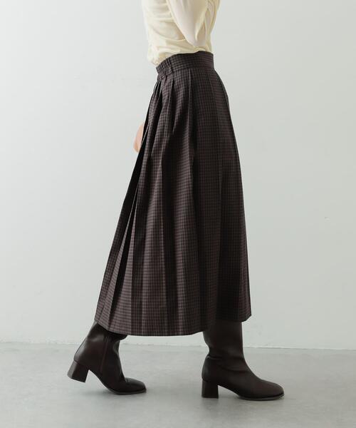 SENSE OF PLACE by URBAN RESEARCH（センスオブプレイスバイアーバンリサーチ）の「プリーツスカパン（その他パンツ・レディース・チャコールグレー/ブラウン系その他/ライトベージュ・ONE）」の14枚目の写真