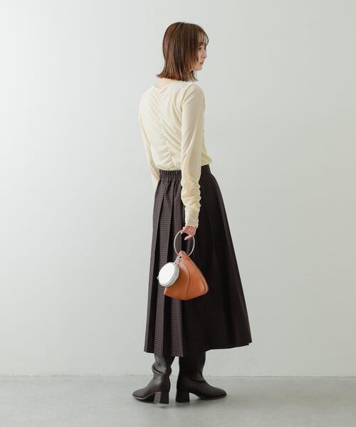 SENSE OF PLACE by URBAN RESEARCH（センスオブプレイスバイアーバンリサーチ）の「プリーツスカパン（その他パンツ・レディース・チャコールグレー/ブラウン系その他/ライトベージュ・ONE）」の17枚目の写真