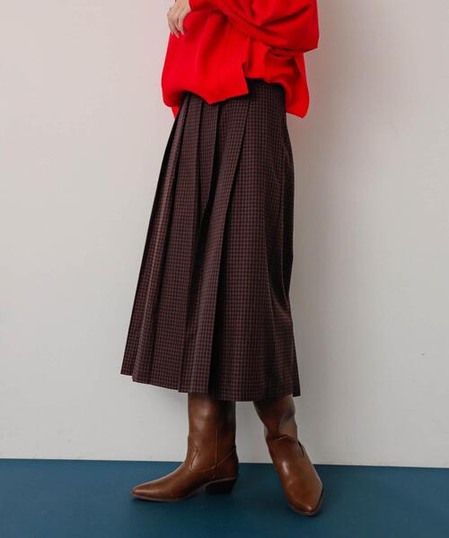 SENSE OF PLACE by URBAN RESEARCH（センスオブプレイスバイアーバンリサーチ）の「プリーツスカパン（その他パンツ・レディース・チャコールグレー/ブラウン系その他/ライトベージュ・ONE）」の20枚目の写真