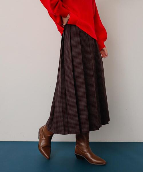 SENSE OF PLACE by URBAN RESEARCH（センスオブプレイスバイアーバンリサーチ）の「プリーツスカパン（その他パンツ・レディース・チャコールグレー/ブラウン系その他/ライトベージュ・ONE）」の21枚目の写真