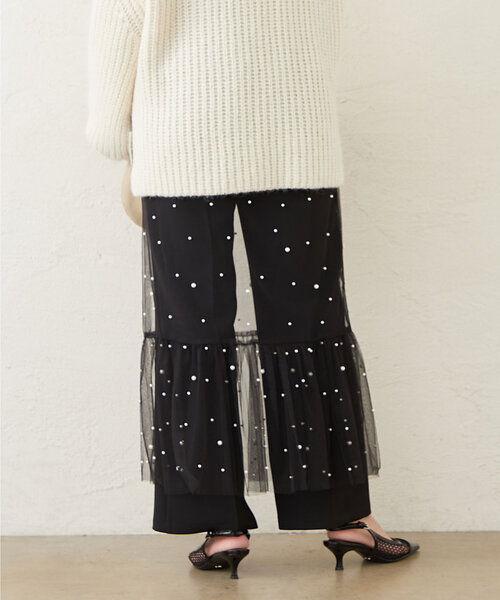 GALLARDAGALANTE（ガリャルダガランテ）の「ビジューシアースカート（スカート・レディース・ブラック・FREE）」の8枚目の写真