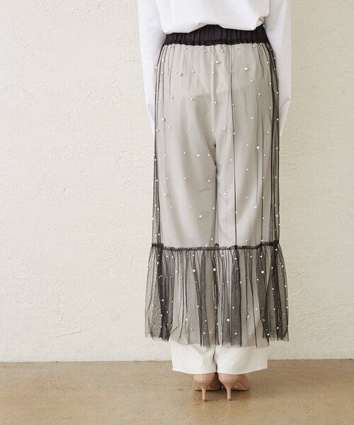 GALLARDAGALANTE（ガリャルダガランテ）の「ビジューシアースカート（スカート・レディース・ブラック・FREE）」の11枚目の写真