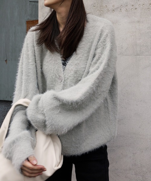 Mela（メラ）の「Vneck SHAGGY CARDIGAN（カーディガン/ボレロ）」 - WEAR