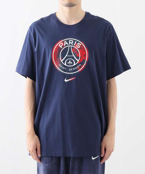 Nike PSG シャツ ネイビー/グレー セール】【NIKE / ナイキ】PSG M NK CREST TEE FV8558- 410（T