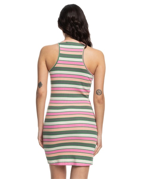 ROXY(ロキシー)の「BACK TO BEAUTIFUL/ロキシーニットミニボーダーワンピース(ワンピース・レディース・ピンク・X-SMALL/SMALL)」の9枚目の写真