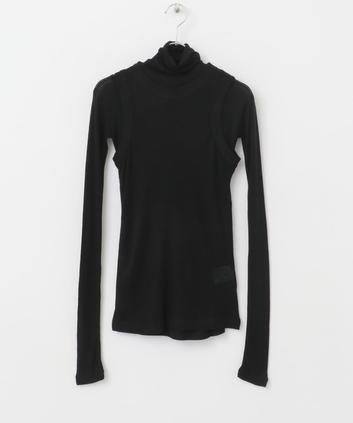 URBAN RESEARCH ROSSO WOMEN(アーバンリサーチ ロッソ)の「le WOOL LAYERD TURTLE-NECK TOP(Tシャツ/カットソー・レディース・ブラウン/アイボリー/ブラック・FREE)」の3枚目の写真