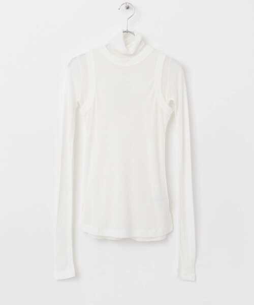 URBAN RESEARCH ROSSO WOMEN(アーバンリサーチ ロッソ)の「le WOOL LAYERD TURTLE-NECK TOP(Tシャツ/カットソー・レディース・ブラウン/アイボリー/ブラック・FREE)」の20枚目の写真