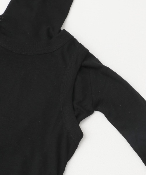 URBAN RESEARCH ROSSO WOMEN(アーバンリサーチ ロッソ)の「le WOOL LAYERD TURTLE-NECK TOP(Tシャツ/カットソー・レディース・ブラウン/アイボリー/ブラック・FREE)」の22枚目の写真