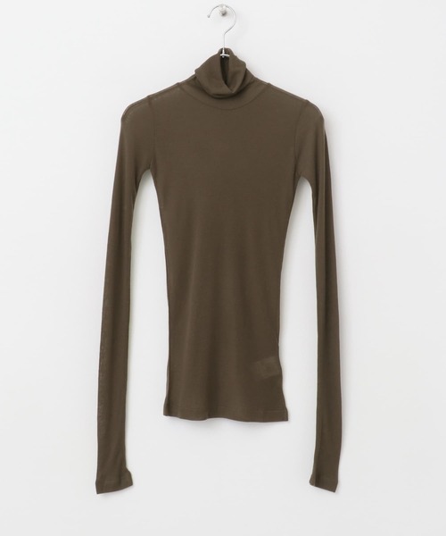URBAN RESEARCH ROSSO WOMEN(アーバンリサーチ ロッソ)の「le WOOL LAYERD TURTLE-NECK TOP(Tシャツ/カットソー・レディース・ブラウン/アイボリー/ブラック・FREE)」の5枚目の写真