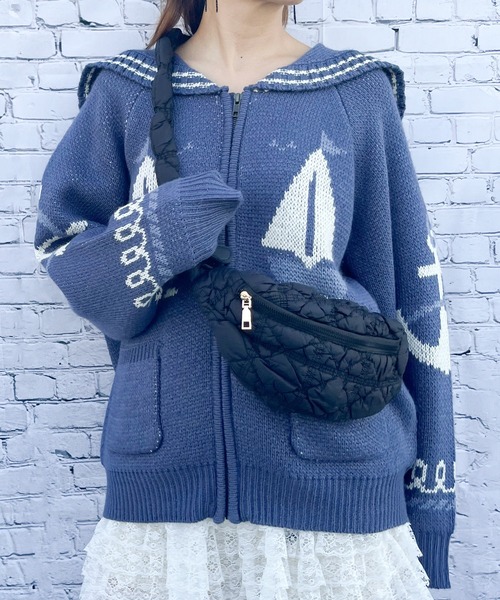 RUBY AND YOU（ルビーアンドユー）の「［select］キルティングボディバッグ（ボディバッグ/ウエストポーチ・レディース・ブラック・FREE）」の6枚目の写真