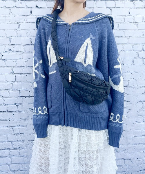 RUBY AND YOU（ルビーアンドユー）の「［select］キルティングボディバッグ（ボディバッグ/ウエストポーチ・レディース・ブラック・FREE）」の7枚目の写真