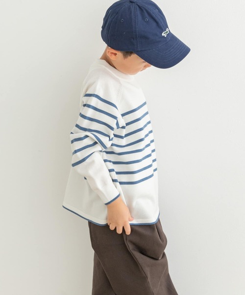 URBAN RESEARCH DOORS（アーバンリサーチドアーズ）の「『洗濯可』ウーステッドヤーン配色ニット(KIDS)（ニット/セーター・キッズ・レッド/ブルー系その他・105/120/135）」の4枚目の写真