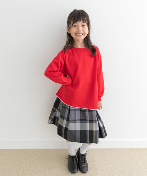 URBAN RESEARCH DOORS（アーバンリサーチドアーズ）の「『洗濯可』ウーステッドヤーン配色ニット(KIDS)（ニット/セーター・キッズ・レッド/ブルー系その他・105/120/135）」の17枚目の写真