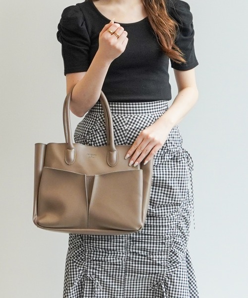 Jewelna Rose（ジュエルナローズ）の「JEWELNA by Jewelna Rose 前ポケットトート 11834（ハンドバッグ・レディース・ネイビー/ブラック/グレイッシュベージュ・FREE）」の8枚目の写真