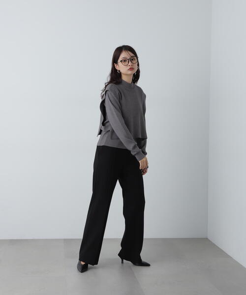 N.（N. Natural Beauty Basic）（エヌエヌナチュラルビューティーベーシック）の「◆起毛セミフレアパンツ（その他パンツ・レディース・ブラック/ブラウン・SMALL/MEDIUM）」の18枚目の写真