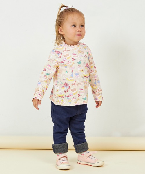 KP（ケーピー）の「デニムニット裏シャギーパンツ(80～90)（デニムパンツ・キッズ・ブラック/ダークネイビー・80ｃｍ/90cm）」の5枚目の写真