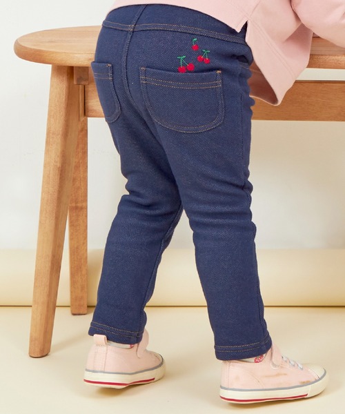 KP（ケーピー）の「デニムニット裏シャギーパンツ(80～90)（デニムパンツ・キッズ・ブラック/ダークネイビー・80ｃｍ/90cm）」の10枚目の写真