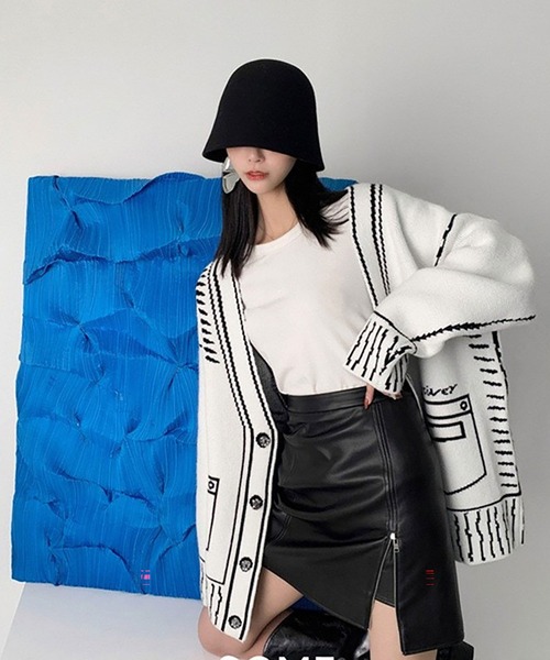 セール】トロンプルイユニットカーディガン（カーディガン