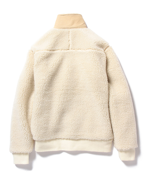 Pilgrim Surf Supply（ピルグリムサーフサプライ）の「Pilgrim Surf+Supply / LINDA Fleece Zip Jacket（ブルゾン・レディース・ナチュラル/ネイビー・0/1）」の13枚目の写真
