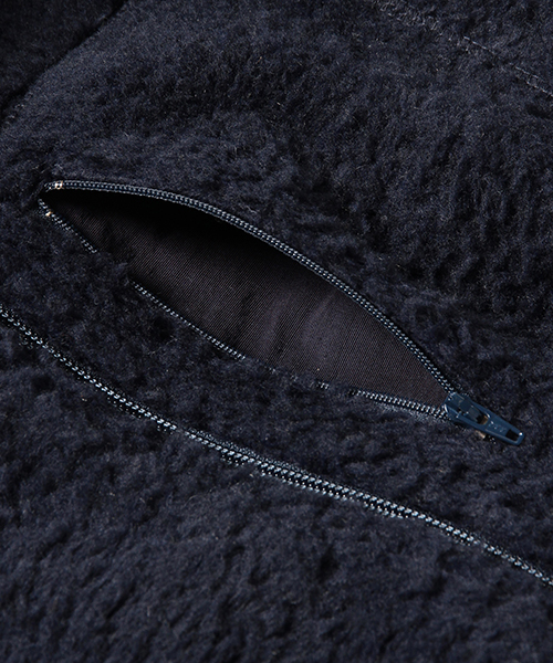 Pilgrim Surf Supply（ピルグリムサーフサプライ）の「Pilgrim Surf+Supply / LINDA Fleece Zip Jacket（ブルゾン・レディース・ナチュラル/ネイビー・0/1）」の17枚目の写真