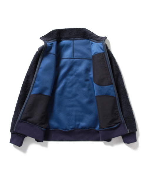 Pilgrim Surf Supply（ピルグリムサーフサプライ）の「Pilgrim Surf+Supply / LINDA Fleece Zip Jacket（ブルゾン・レディース・ナチュラル/ネイビー・0/1）」の8枚目の写真