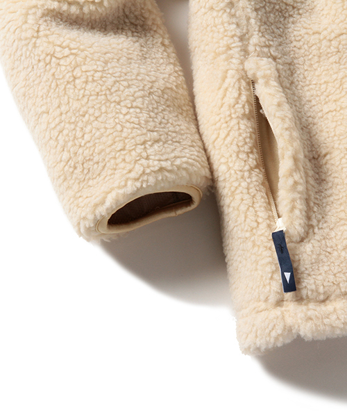 Pilgrim Surf Supply（ピルグリムサーフサプライ）の「Pilgrim Surf+Supply / LINDA Fleece Zip Jacket（ブルゾン・レディース・ナチュラル/ネイビー・0/1）」の21枚目の写真