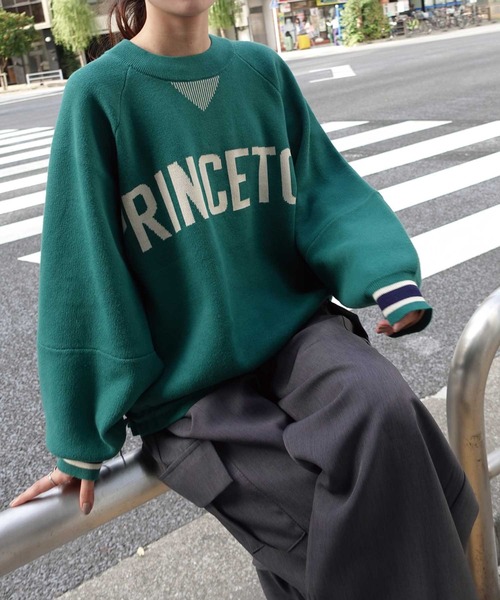 CORNERS(コーナーズ)の「スウェットライクロゴニットトップス(ニット/セーター・レディース・アイボリー/グリーン/ボルドー/ネイビー/杢グレー・FREE)」の20枚目の写真