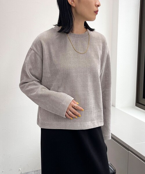 【セール】ラメモールクルーネックプルオーバー（Tシャツ/カットソー）｜fredy emue（フレディエミュ）