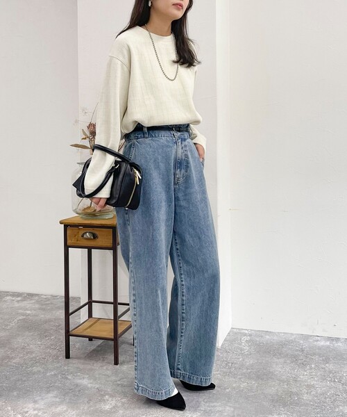 【セール】ラメモールクルーネックプルオーバー（Tシャツ/カットソー）｜fredy emue（フレディエミュ）