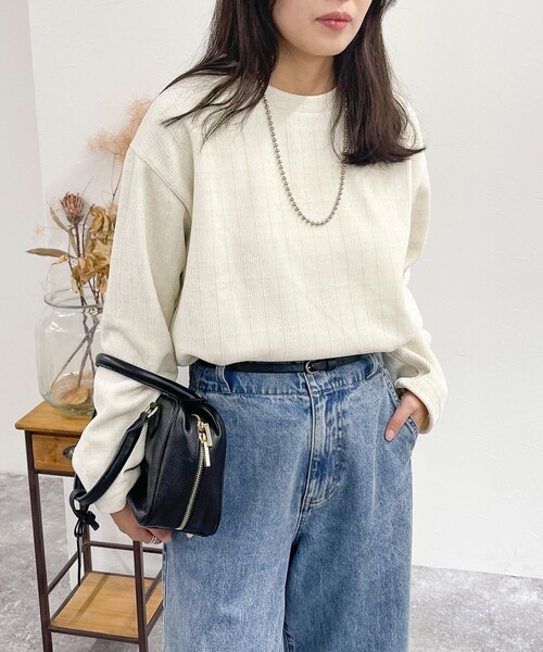 【セール】ラメモールクルーネックプルオーバー（Tシャツ/カットソー）｜fredy emue（フレディエミュ）