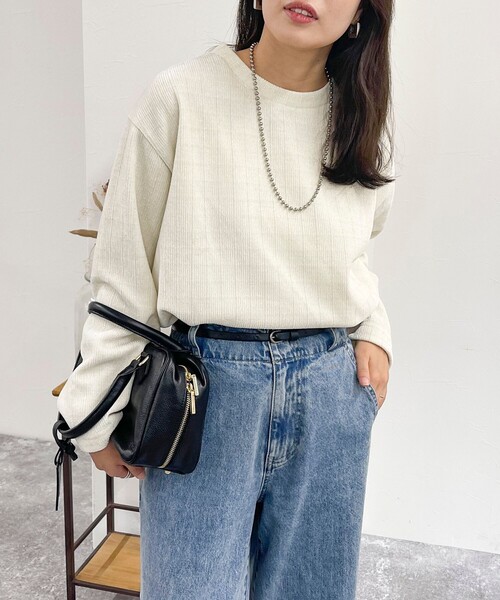 【セール】ラメモールクルーネックプルオーバー（Tシャツ/カットソー）｜fredy emue（フレディエミュ）