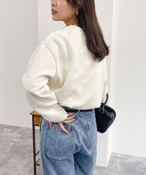 【セール】ラメモールクルーネックプルオーバー（Tシャツ/カットソー）｜fredy emue（フレディエミュ）