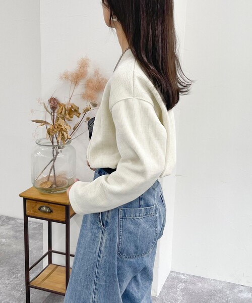 【セール】ラメモールクルーネックプルオーバー（Tシャツ/カットソー）｜fredy emue（フレディエミュ）