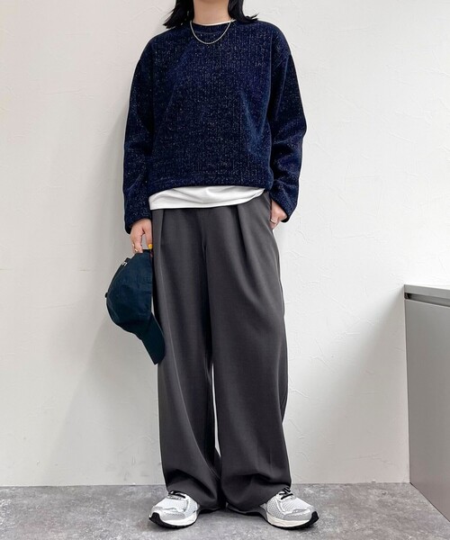 【セール】ラメモールクルーネックプルオーバー（Tシャツ/カットソー）｜fredy emue（フレディエミュ）