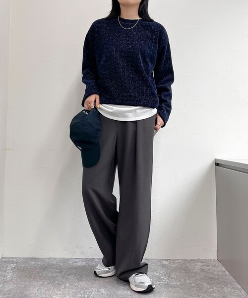 【セール】ラメモールクルーネックプルオーバー（Tシャツ/カットソー）｜fredy emue（フレディエミュ）