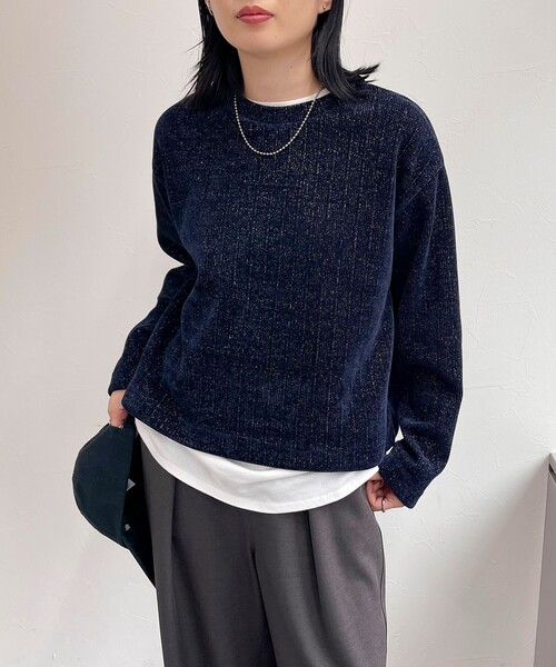 【セール】ラメモールクルーネックプルオーバー（Tシャツ/カットソー）｜fredy emue（フレディエミュ）