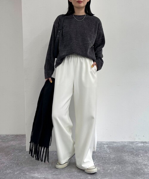 【セール】ラメモールクルーネックプルオーバー（Tシャツ/カットソー）｜fredy emue（フレディエミュ）