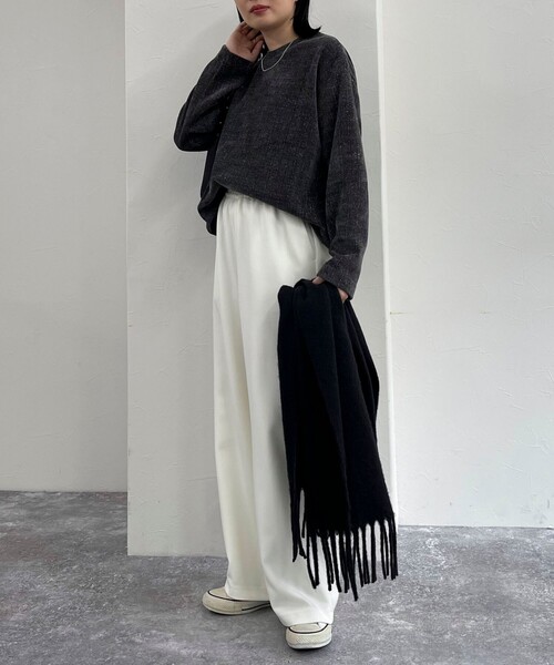 【セール】ラメモールクルーネックプルオーバー（Tシャツ/カットソー）｜fredy emue（フレディエミュ）