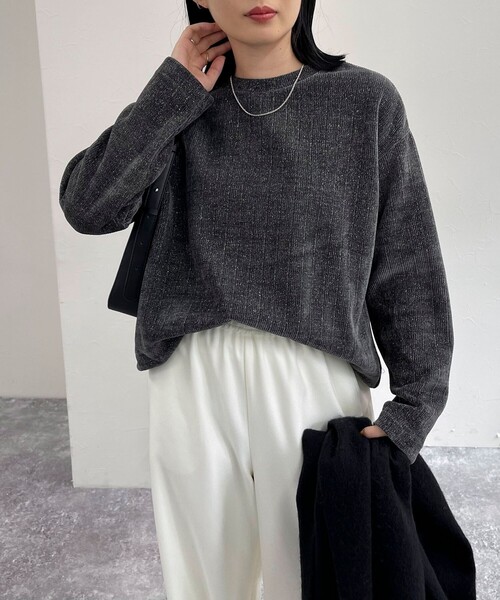 【セール】ラメモールクルーネックプルオーバー（Tシャツ/カットソー）｜fredy emue（フレディエミュ）