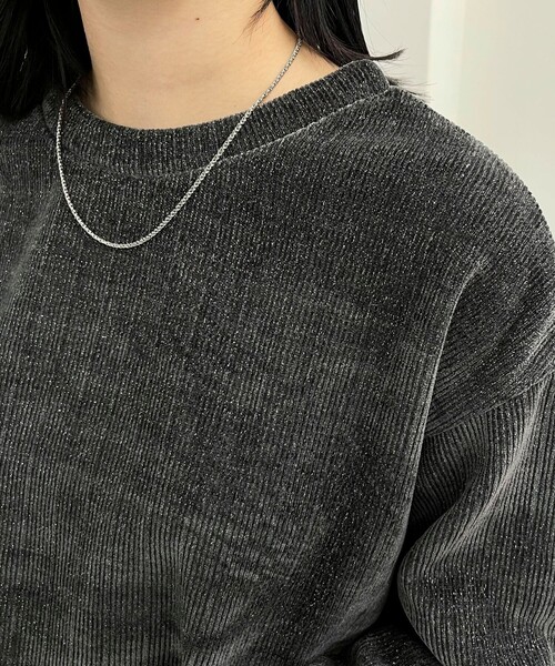 【セール】ラメモールクルーネックプルオーバー（Tシャツ/カットソー）｜fredy emue（フレディエミュ）