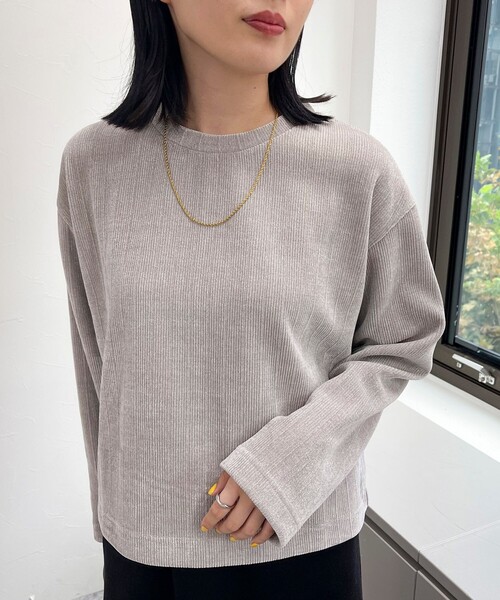 【セール】ラメモールクルーネックプルオーバー（Tシャツ/カットソー）｜fredy emue（フレディエミュ）