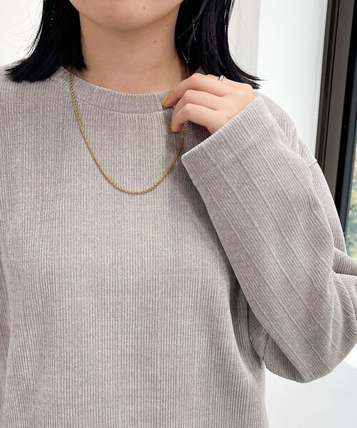 【セール】ラメモールクルーネックプルオーバー（Tシャツ/カットソー）｜fredy emue（フレディエミュ）