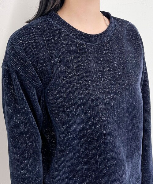 【セール】ラメモールクルーネックプルオーバー（Tシャツ/カットソー）｜fredy emue（フレディエミュ）