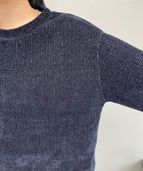 【セール】ラメモールクルーネックプルオーバー（Tシャツ/カットソー）｜fredy emue（フレディエミュ）