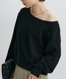 表起毛短丈スウェットトップス