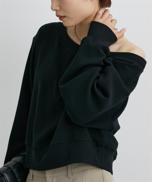 nissen（ニッセン）の「表起毛短丈スウェットトップス（スウェット・レディース・オフホワイト/杢グレー/ブラック/レッド・LL/L/M/S）」の21枚目の写真