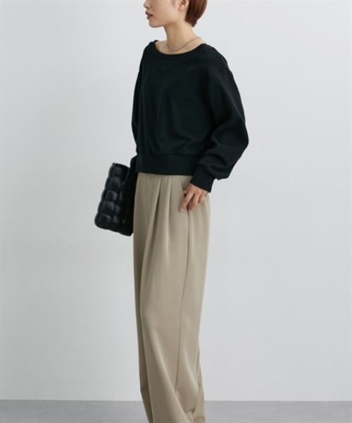 nissen（ニッセン）の「表起毛短丈スウェットトップス（スウェット・レディース・オフホワイト/杢グレー/ブラック/レッド・LL/L/M/S）」の22枚目の写真