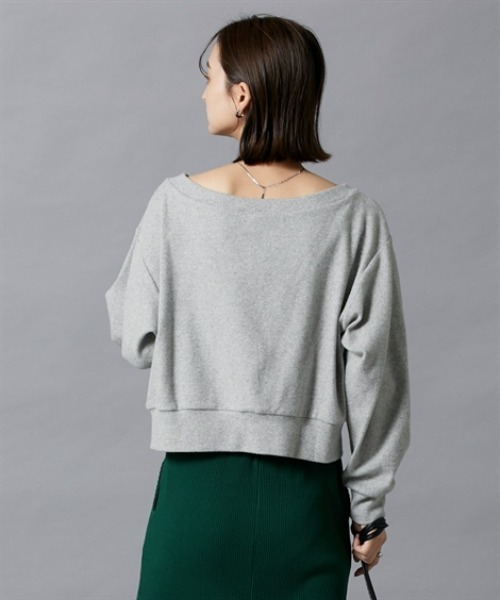 nissen（ニッセン）の「表起毛短丈スウェットトップス（スウェット・レディース・オフホワイト/杢グレー/ブラック/レッド・LL/L/M/S）」の16枚目の写真