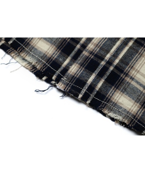 オーバーサイズユーズド加工ワンポイント刺繍ロゴチェック柄シャツ（シャツ/ブラウス）｜Ressaca（レサーカ）